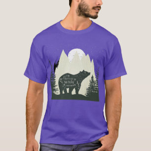 Bear with Mountains and Forests - Wildlife - Natur T-Shirt