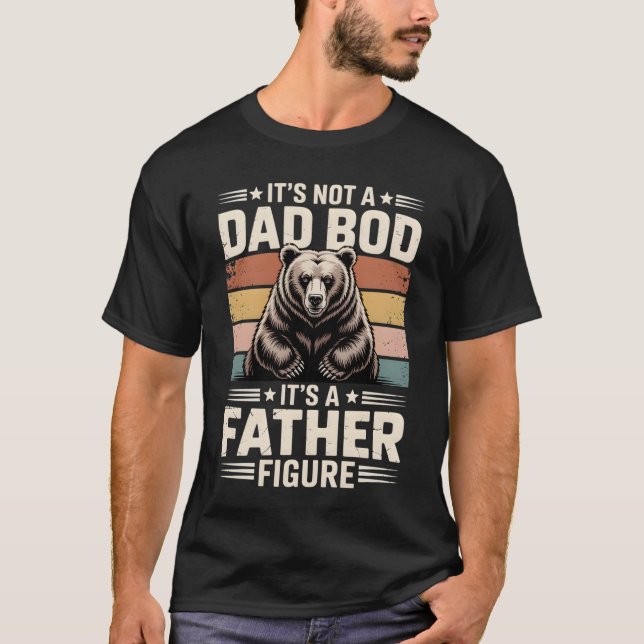 Bear with Retro Stripes T-Shirt (Front)
