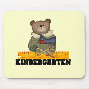 Bear with Ruler Kindergarten Tshirts and Gifts Mouse Pad