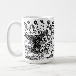 Bear with Sunflowers Coffee Mug
