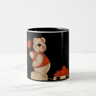 Bear with Wagon of Hearts Mug