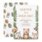 Bear Woodland Wild One 1st Birthday Invitation