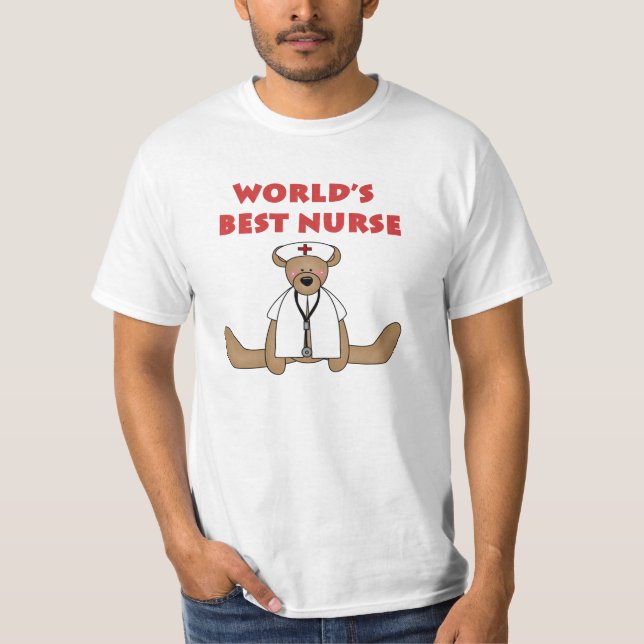Bear World's Best Nurse T-shirts and Gifts (Front)