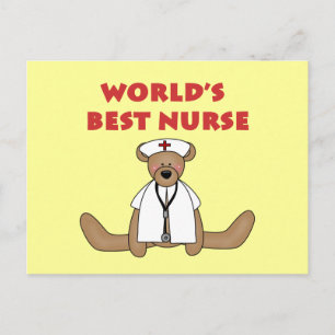 Bear World's Best Nurse T-shirts and Gifts Postcard