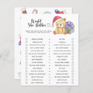Bear / Would She Rather Baby Shower Game