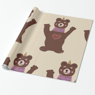 Bear  Wrapping Paper Baby gift wrapping