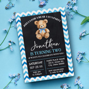 Bear-y Fun Birthday Celebration Teddy Bear Invitation