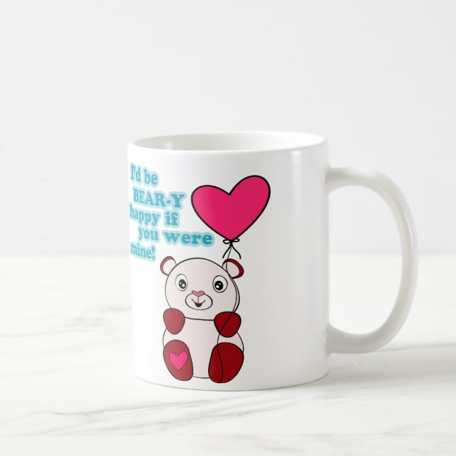 Bear-y love -valentine's coffee mug (Right)