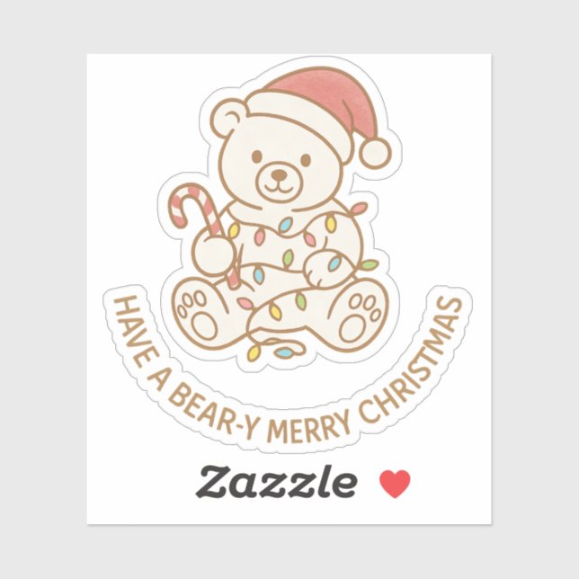 Bear-y Merry Christmas Sticker (Sheet)