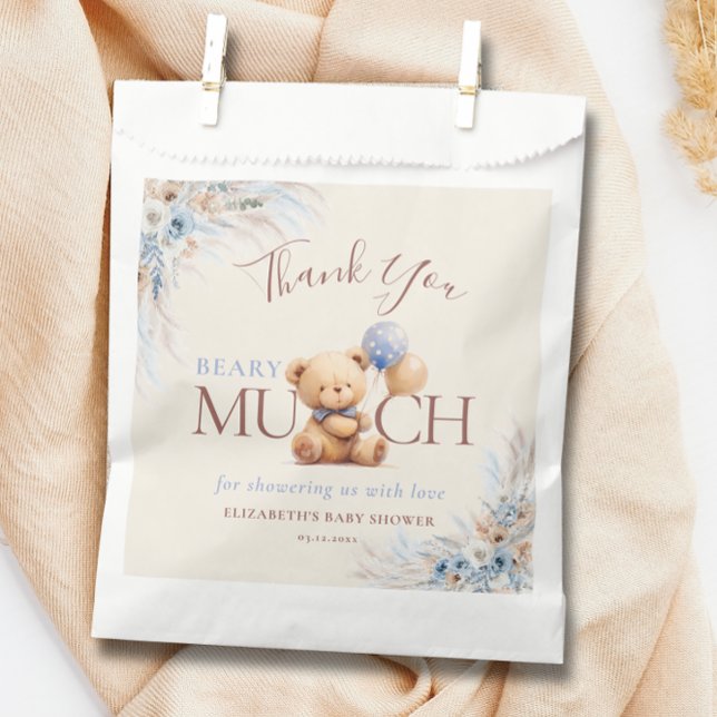Bear-y Much Teddy Bear Baby Shower Thank You Favour Bag (Creator Uploaded)