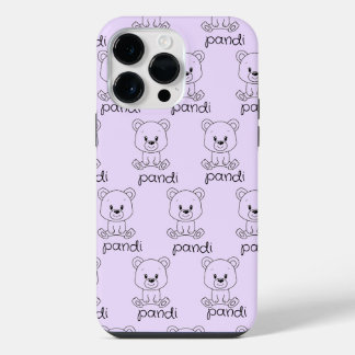 Bear-y Personalised: Customisable Light Purple iPhone 14 Pro Max Case