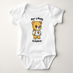 Bear-y Ready to Explore! Cute Bear Baby Bodysuit