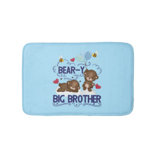 Bear-y Very Big Brother Sibling Pun Bath Mat