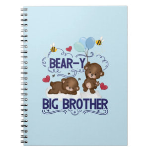 Bear-y Very Big Brother Sibling Pun Notebook