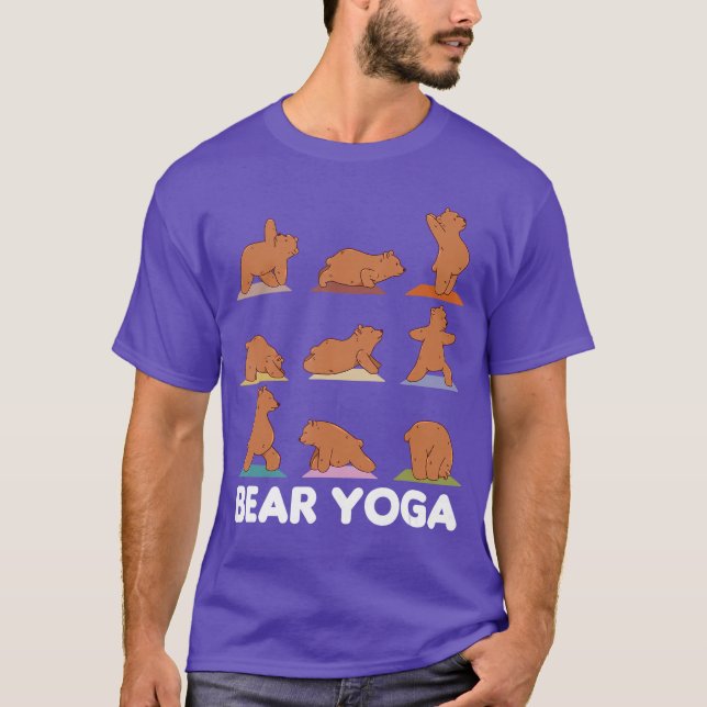Bear Yoga Cute Bears Doing Sport Bear Yoga Namaste T-Shirt (Front)