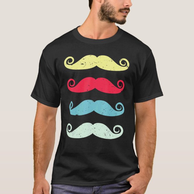 Beard 90s Mustache T-Shirt (Front)