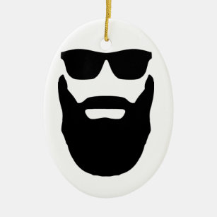 Beard and Sunglasses Ceramic Tree Decoration