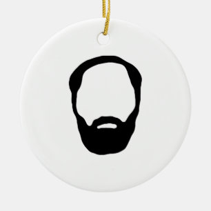beard ceramic tree decoration