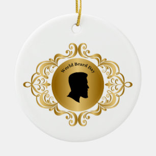 Beard Day Silhouette Ornament