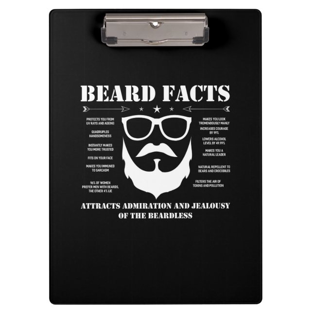 Beard Facts Clipboard (Front)