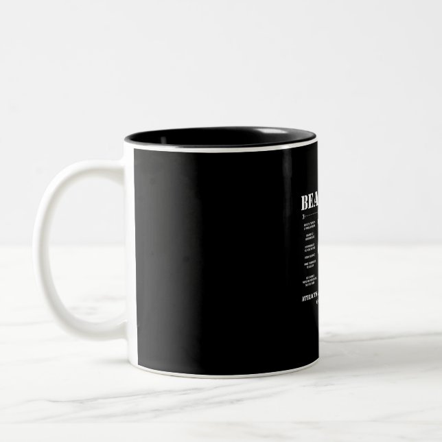 Beard Facts Two-Tone Coffee Mug (Left)