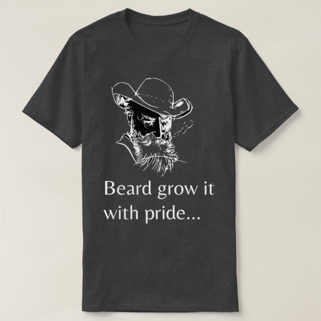 Beard grow it with pride Classic TShirt (Design Front)