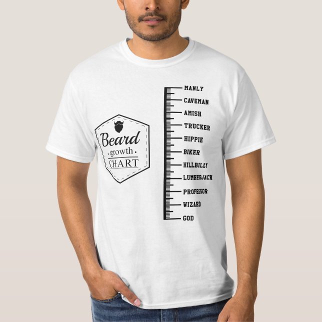 Beard Growth Chart T-Shirt (Front)