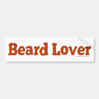 Beard Lover Funny Fuzzy Letters Template Redhead Bumper Sticker