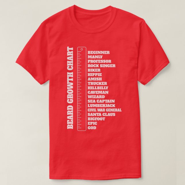 Beard Lover Mens Beard Growth Chart Gift T-Shirt (Design Front)