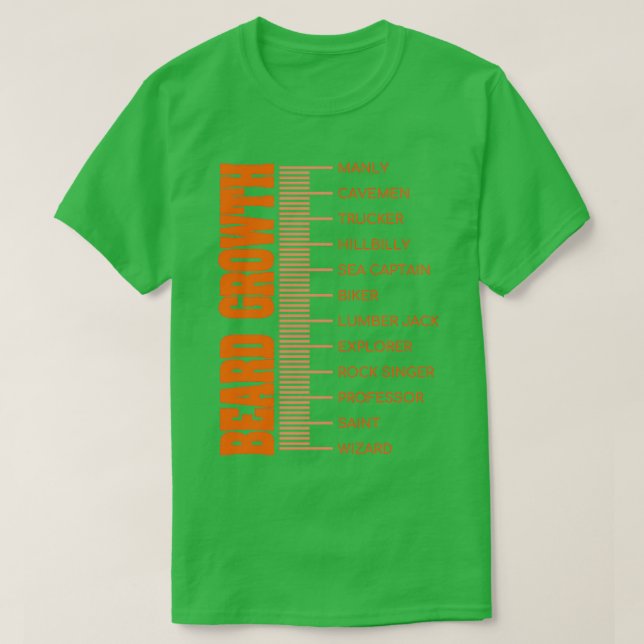 Beard LoverBeard ChartBeard Growth Classic TShirt (Design Front)