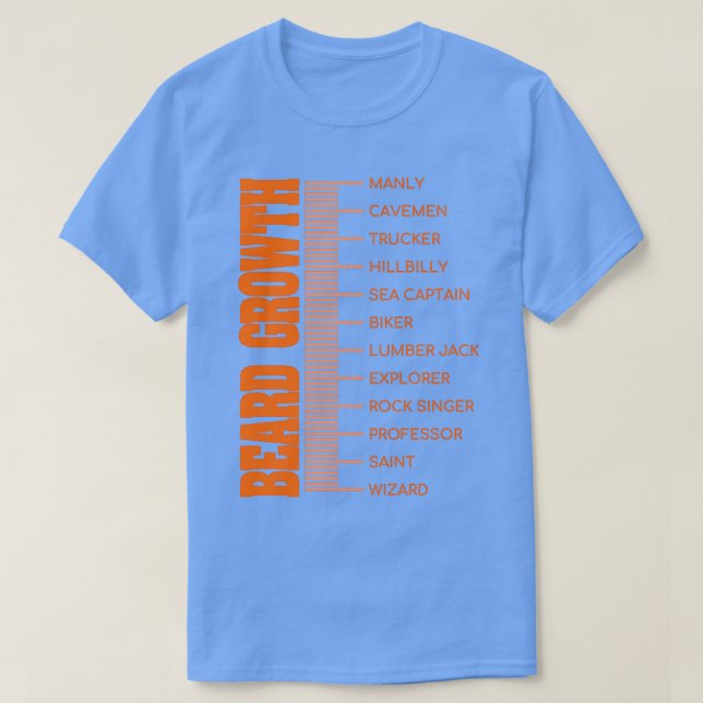 Beard LoverBeard ChartBeard Growth T-Shirt (Design Front)