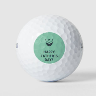 Beard man happy father's day golf balls