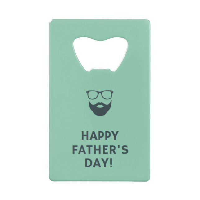 Beard man happy father's day turquoise (Front)