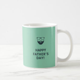 Beard man happy father's day turquoise coffee mug
