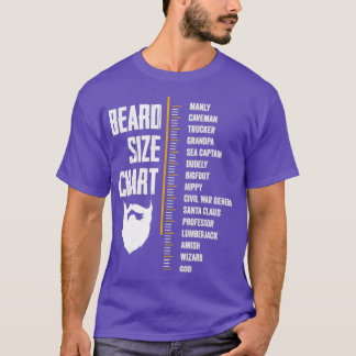 Beard Measurement Chart Gift Beard Length Funny Gr T-Shirt