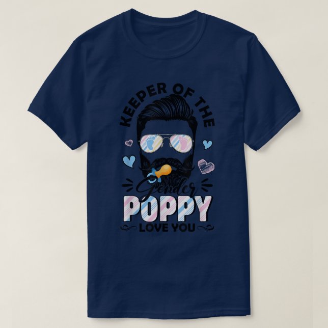Beard Men Keeper Of Gender Poppy Loves You Gender  T-Shirt