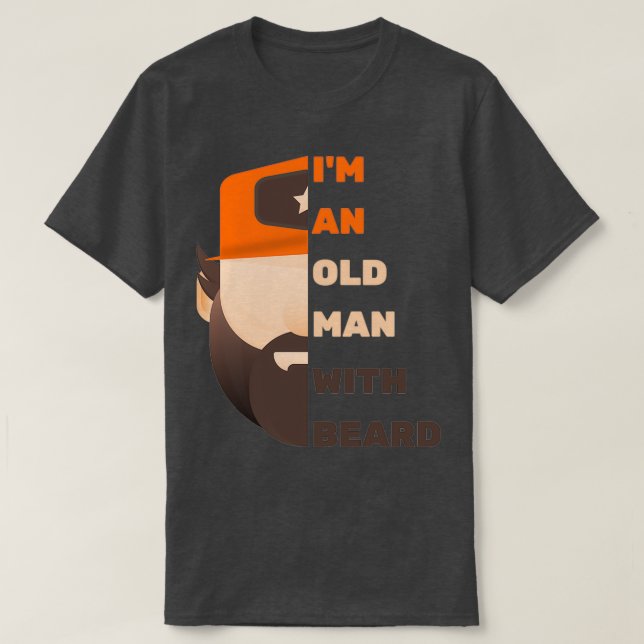Beard Old Man T-Shirt (Design Front)