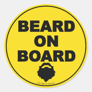 Beard on Board Sticker