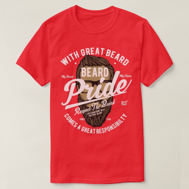Beard Pride Respect The Beard Classic TShirt (Design Front)