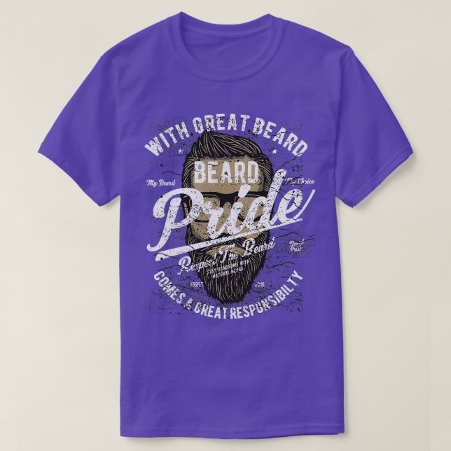 Beard Pride Respect The Beard T-Shirt (Design Front)