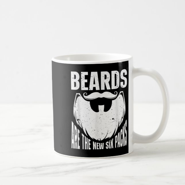 Beard Quote Beards Are The New Six Pack  Coffee Mug (Right)