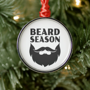 Beard Season Metal Ornament