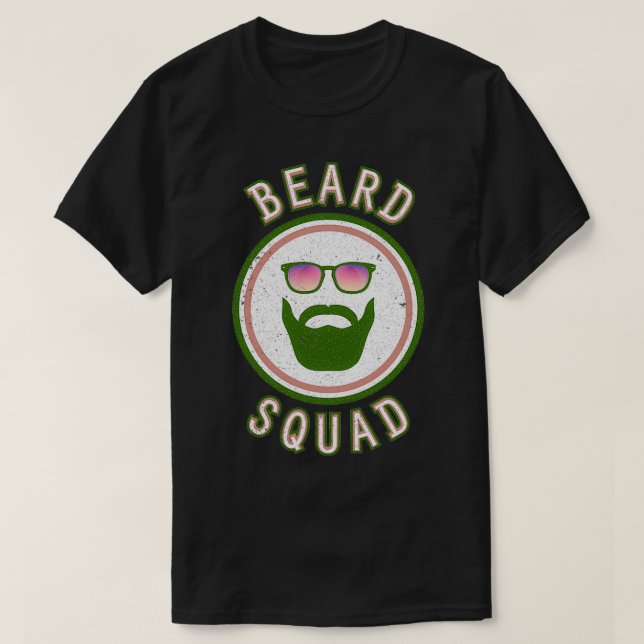 BEARD SQUAD Green Style T-Shirt (Design Front)