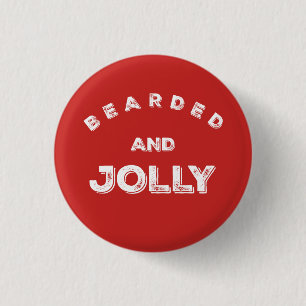 Bearded and Jolly Christmas Button