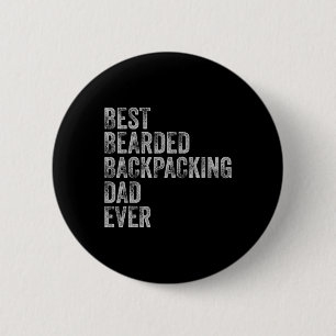 Bearded Backpacking Dad Fathers Day 6 Cm Round Badge