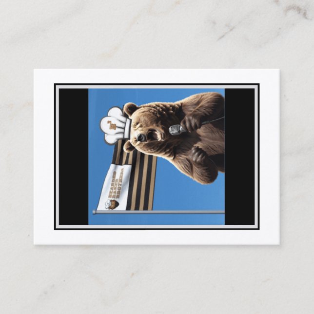Bearded Baker Banter Trading Cards: Bear Flag Calling Card (Front)
