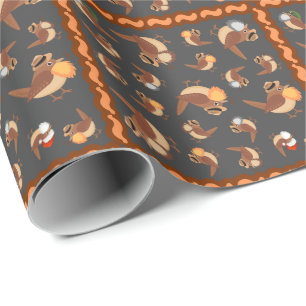 Bearded Birding Bearded Bird Bonanza Wrapping Paper