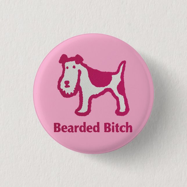 Bearded, but I’m a girl 3 Cm Round Badge (Front)