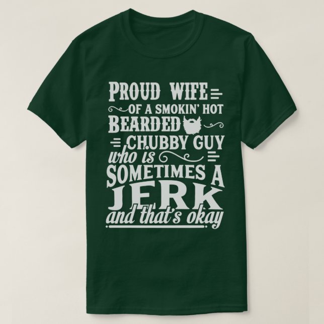 BEARDED CHUBBY GUY T-Shirt (Design Front)