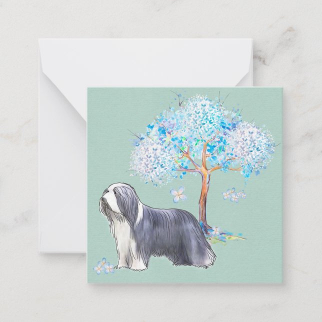 Bearded Collie Card (Front)